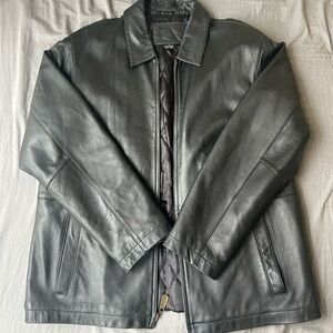 Elegant Black Leather Jacket for Women